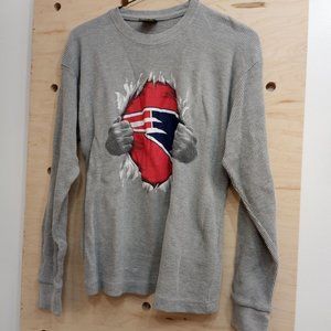 Nice Heavyweight Sun Tees New England Patriots Waffle Weave Shirt Size Medium